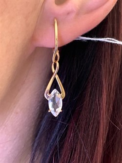 *Серьги Горный Хрусталь цв Красное арт. 20310213-032 (вес 3,92 г) - фото 322514