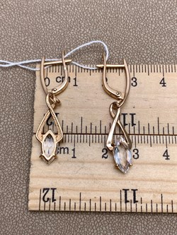 *Серьги Горный Хрусталь цв Красное арт. 20310213-032 (вес 3,92 г) - фото 322515