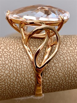 *Кольцо р.19,5 Горный Хрусталь цв Красное арт. 10340335-048 (вес 6,62 г) - фото 322536