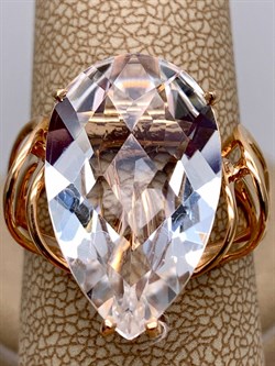 *Кольцо р.19,5 Горный Хрусталь цв Красное арт. 10340335-048 (вес 6,62 г) - фото 322537