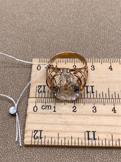 *Кольцо р.19,5 Горный Хрусталь цв Красное арт. 10340335-048 (вес 6,62 г) - фото 322541