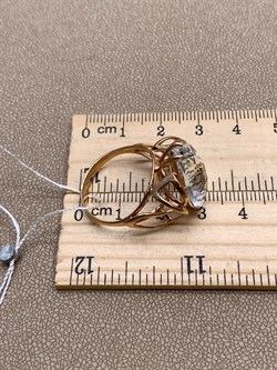 *Кольцо р.19,5 Горный Хрусталь цв Красное арт. 10340335-048 (вес 6,62 г) - фото 322542