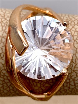 *Кольцо р.18,5 Горный Хрусталь цв Красное арт. 10310362-052 (вес 5,34 г) - фото 322554