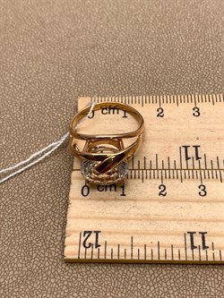 *Кольцо р.18,5 Горный Хрусталь цв Красное арт. 10310362-052 (вес 5,34 г) - фото 322559