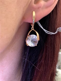 *Серьги Горный Хрусталь цв Красное арт. 20310362-053 (вес 7,76 г) - фото 322565