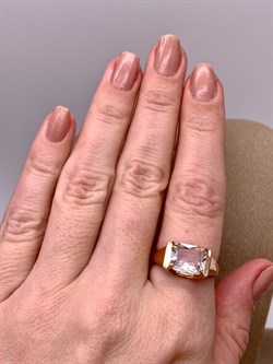 *Кольцо р.18 Горный Хрусталь цв Красное арт. 10313960-071 (вес 3,65 г) - фото 322576