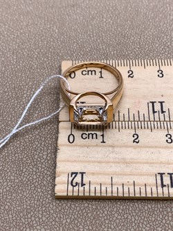 *Кольцо р.18 Горный Хрусталь цв Красное арт. 10313960-071 (вес 3,65 г) - фото 322578