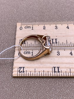 *Кольцо р.18 Горный Хрусталь цв Красное арт. 10313960-071 (вес 3,65 г) - фото 322579