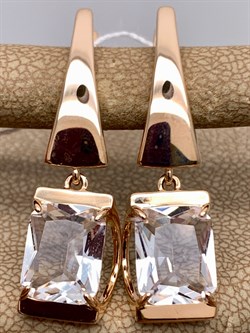 *Серьги Горный Хрусталь цв Красное арт. 20313960-072 (вес 6,28 г) - фото 322583