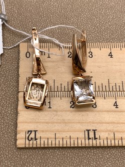 *Серьги Горный Хрусталь цв Красное арт. 20313960-072 (вес 6,28 г) - фото 322588