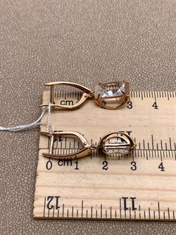 *Серьги Горный Хрусталь цв Красное арт. 20313960-072 (вес 6,28 г) - фото 322589