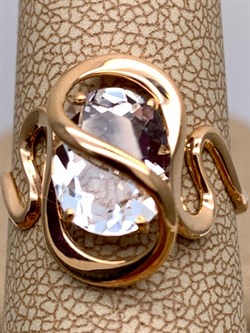 *Кольцо р.17,5 Горный Хрусталь цв Красное арт. 10317009-050 (вес 2,73 г) - фото 322593