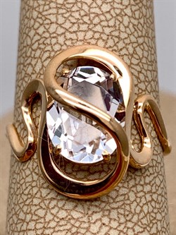 *Кольцо р.17,5 Горный Хрусталь цв Красное арт. 10317009-050 (вес 2,73 г) - фото 322596