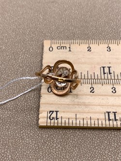 *Кольцо р.17,5 Горный Хрусталь цв Красное арт. 10317009-050 (вес 2,73 г) - фото 322598