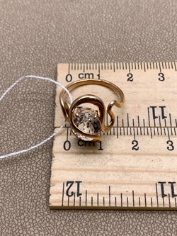 *Кольцо р.17,5 Горный Хрусталь цв Красное арт. 10317009-050 (вес 2,73 г) - фото 322599