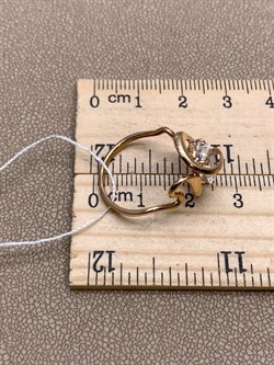 *Кольцо р.17,5 Горный Хрусталь цв Красное арт. 10317009-050 (вес 2,73 г) - фото 322600