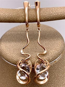 *Серьги Горный Хрусталь цв Красное арт. 20317009-051 (вес 6,75 г) - фото 322605