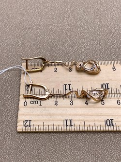 *Серьги Горный Хрусталь цв Красное арт. 20317009-051 (вес 6,75 г) - фото 322609