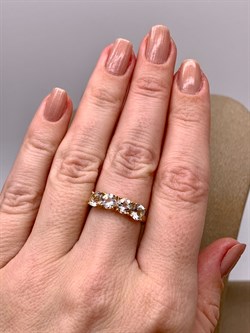 *Кольцо р.17 Горный Хрусталь цв Лимонное арт. 10350113-200 вес 2,12 г - фото 322616