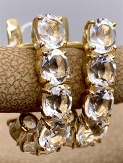 *Серьги Горный Хрусталь цв Лимонное арт. 20350113-201 вес 4,13 г - фото 322622