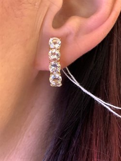 *Серьги Горный Хрусталь цв Лимонное арт. 20350113-201 вес 4,13 г - фото 322624