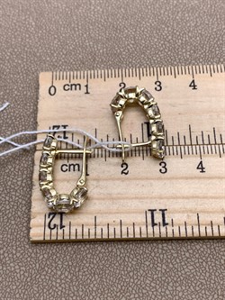 *Серьги Горный Хрусталь цв Лимонное арт. 20350113-201 вес 4,13 г - фото 322626