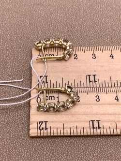 *Серьги Горный Хрусталь цв Лимонное арт. 20350113-201 вес 4,13 г - фото 322627