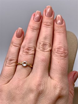 *Кольцо р.16 Горный Хрусталь цв Лимонное арт. 10390736-060 (вес 1,48 г) - фото 322634