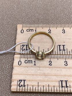 *Кольцо р.16 Горный Хрусталь цв Лимонное арт. 10390736-060 (вес 1,48 г) - фото 322636