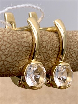 *Серьги Горный Хрусталь цв Лимонное арт. 20390736-061 (вес 2,28 г) - фото 322639