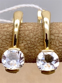*Серьги Горный Хрусталь цв Лимонное арт. 20390736-061 (вес 2,28 г) - фото 322641