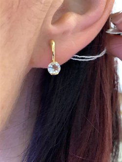 *Серьги Горный Хрусталь цв Лимонное арт. 20390736-061 (вес 2,28 г) - фото 322642