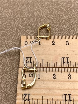 *Серьги Горный Хрусталь цв Лимонное арт. 20390736-061 (вес 2,28 г) - фото 322643