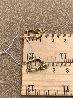 *Серьги Горный Хрусталь цв Лимонное арт. 20390736-061 (вес 2,28 г) - фото 322644