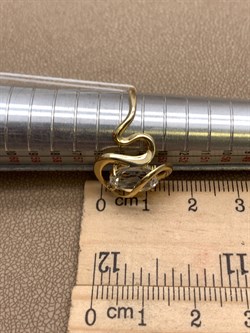 *Кольцо р.17,5 Горный Хрусталь цв Лимонное арт. 10317009-467 вес 2,63 г - фото 322646