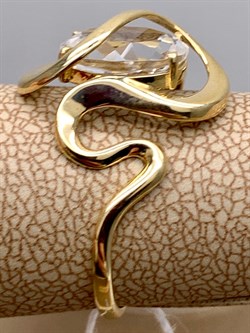 *Кольцо р.17,5 Горный Хрусталь цв Лимонное арт. 10317009-467 вес 2,63 г - фото 322650