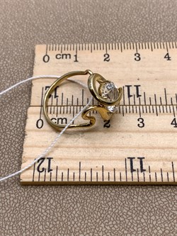 *Кольцо р.17,5 Горный Хрусталь цв Лимонное арт. 10317009-467 вес 2,63 г - фото 322655