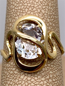 *Кольцо р.18 Горный Хрусталь цв Лимонное арт. 10317009-045 (вес 2,7 г) - фото 322659