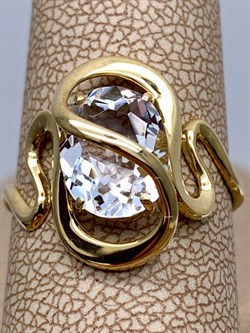 *Кольцо р.18 Горный Хрусталь цв Лимонное арт. 10317009-045 (вес 2,7 г) - фото 322662