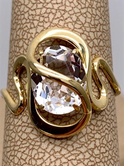 *Кольцо р.18 Горный Хрусталь цв Лимонное арт. 10317009-045 (вес 2,7 г) - фото 322663