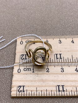 *Кольцо р.18 Горный Хрусталь цв Лимонное арт. 10317009-045 (вес 2,7 г) - фото 322666