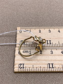 *Кольцо р.18 Горный Хрусталь цв Лимонное арт. 10317009-045 (вес 2,7 г) - фото 322667