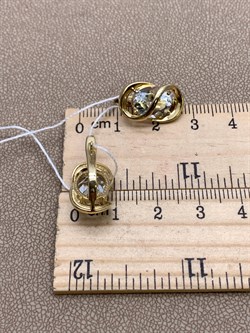 *Серьги Горный Хрусталь цв Лимонное арт. 20317009-468 вес 4,55 г - фото 322675