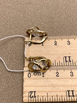 *Серьги Горный Хрусталь цв Лимонное арт. 20317009-468 вес 4,55 г - фото 322676