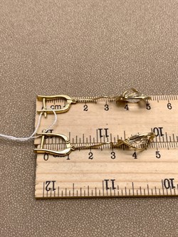 *Серьги Горный Хрусталь цв Лимонное арт. 20317009-046 (вес 6,64 г) - фото 322703