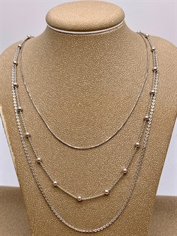 *Цепь р.45 Фантазия 3 ряда Коробочка Якорь с шариками Якорь плоская арт. 0323R001L45+313, (Вес около 7,9 г) - фото 322716 *Цепь р.45 Фантазия 3 ряда Коробочка Якорь с шариками Якорь плоская арт. 0323R001L45+313, (Вес около 7,9 г) - фото 322716