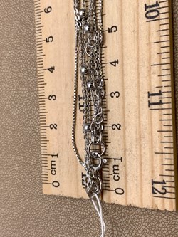 *Цепь р.45 Фантазия 3 ряда Коробочка Якорь с шариками Якорь плоская арт. 0323R001L45+313, (Вес около 7,9 г) - фото 322718 *Цепь р.45 Фантазия 3 ряда Коробочка Якорь с шариками Якорь плоская арт. 0323R001L45+313, (Вес около 7,9 г) - фото 322718