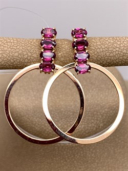 *Серьги Родолит цв Красное арт. 02-2-673-1200-010-600 (вес 4,18 г) - фото 322824 *Серьги Родолит цв Красное арт. 02-2-673-1200-010-600 (вес 4,18 г) - фото 322824