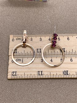 *Серьги Родолит цв Красное арт. 02-2-673-1200-010-600 (вес 4,18 г) - фото 322826 *Серьги Родолит цв Красное арт. 02-2-673-1200-010-600 (вес 4,18 г) - фото 322826