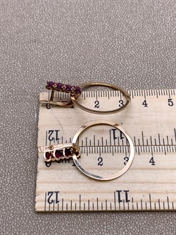 *Серьги Родолит цв Красное арт. 02-2-673-1200-010-600 (вес 4,18 г) - фото 322827 *Серьги Родолит цв Красное арт. 02-2-673-1200-010-600 (вес 4,18 г) - фото 322827